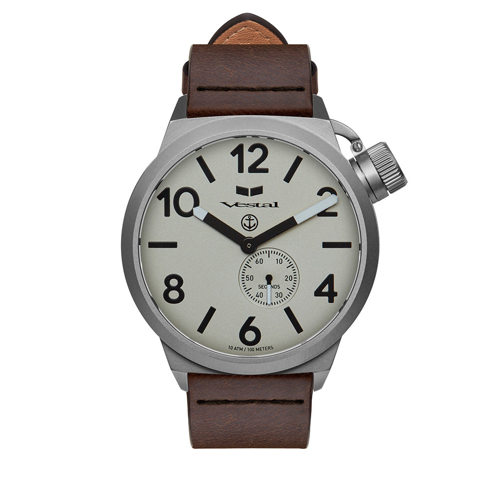 CANTEEN LEATHER - Brown/Silver/White/Black