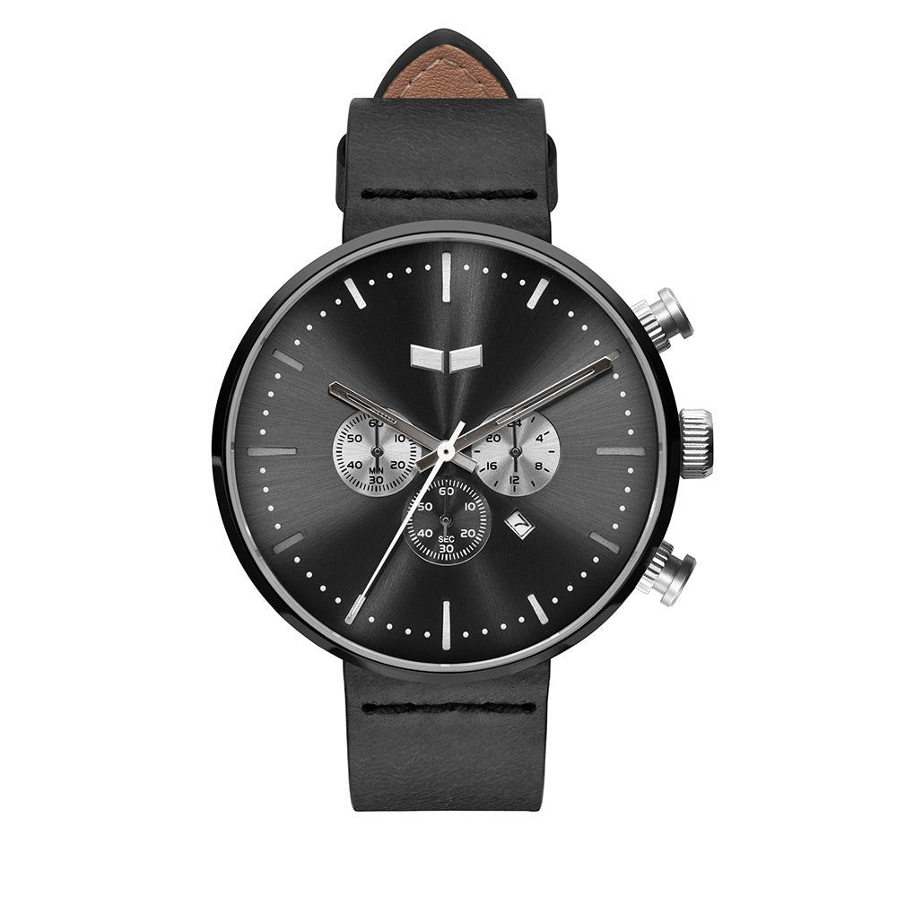 ROOSEVELT CHRONO LEATHER - Black