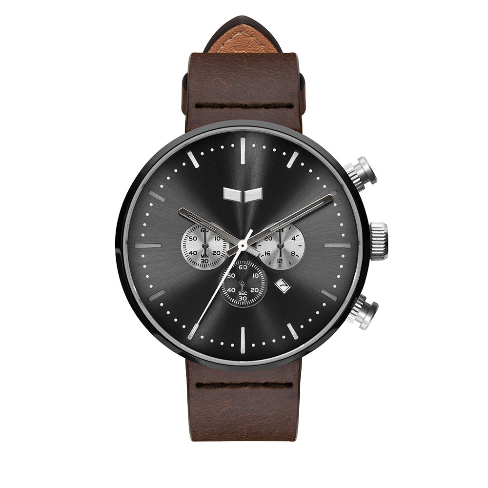 ROOSEVELT CHRONO LEATHER - Brown/Black