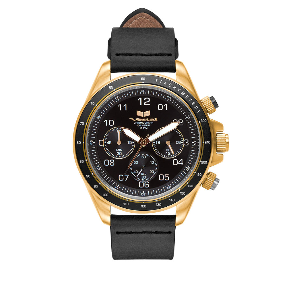 ZR2 LEATHER - Black/Gold/Black