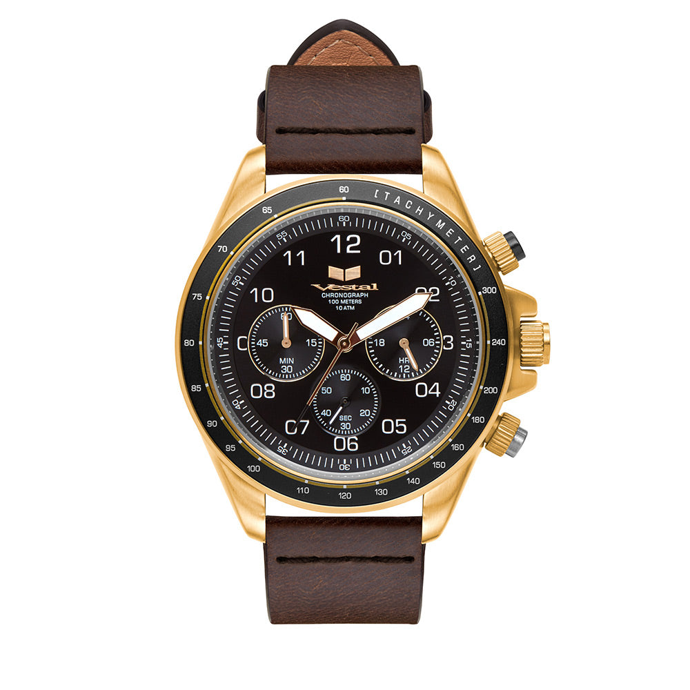 ZR2 LEATHER - Brown/Gold/Black